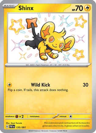 Shinx 135/091 - Holofoil SV Paldean Fates - Shiny Rare