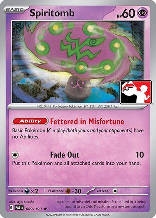 Spiritomb 089/193 Prize Pack Series Cards - Rare