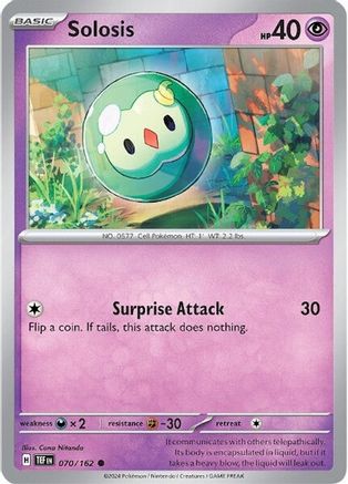 Solosis 070/162 - Reverse Holofoil SV05 Temporal Forces - Common