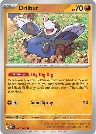 Drilbur 085/162 - Reverse Holofoil SV05 Temporal Forces - Common