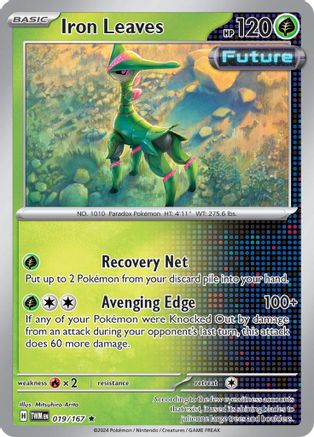 Iron Leaves 019/167 - Reverse Holofoil SV06 Twilight Masquerade - Rare