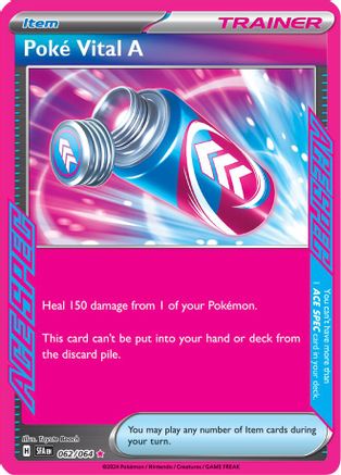 Poke Vital A 062/064 - Holofoil SV Shrouded Fable - ACE SPEC Rare