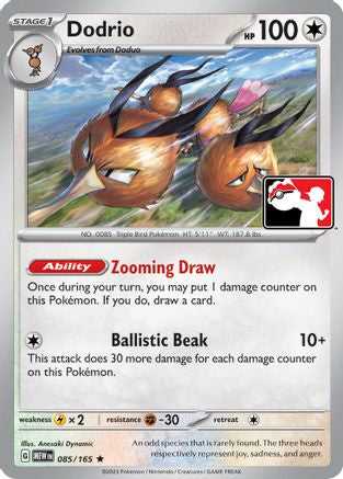 Dodrio 085/165 - Holofoil Prize Pack Series Cards - Rare