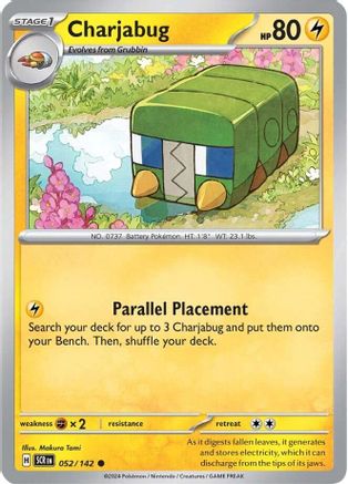 Charjabug 052/142 - Reverse Holofoil SV07 Stellar Crown - Common