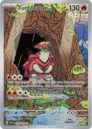 Turtonator 146/142 - Holofoil SV07 Stellar Crown - Illustration Rare