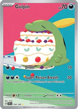 Gulpin 154/142 - Holofoil SV07 Stellar Crown - Illustration Rare