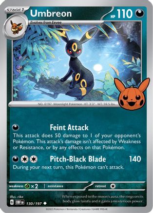 Umbreon 130/197 Trick or Trade BOOster Bundle 2024 - Uncommon
