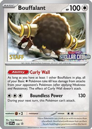 Bouffalant 136 - Reverse Holofoil SV Scarlet & Violet Promo Cards - Promo