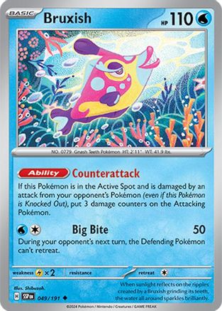 Bruxish 049/191 - Reverse Holofoil SV08 Surging Sparks - Uncommon