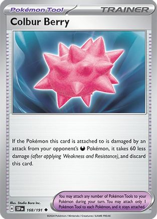 Colbur Berry 168/191 - Reverse Holofoil SV08 Surging Sparks - Uncommon