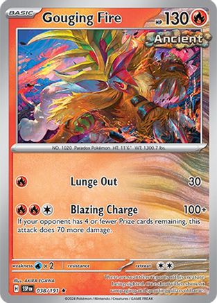 Gouging Fire 038/191 - Holofoil SV08 Surging Sparks - Rare