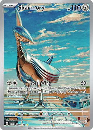 Skarmory 209/191 - Holofoil SV08 Surging Sparks - Illustration Rare