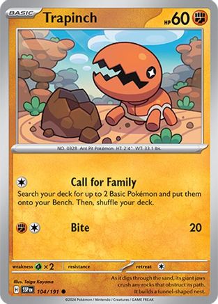 Trapinch 104/191 SV08 Surging Sparks - Common