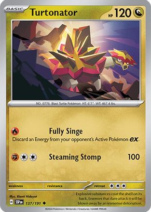Turtonator 137/191 - Reverse Holofoil SV08 Surging Sparks - Uncommon