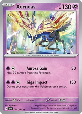 Xerneas 088/191 - Reverse Holofoil SV08 Surging Sparks - Uncommon