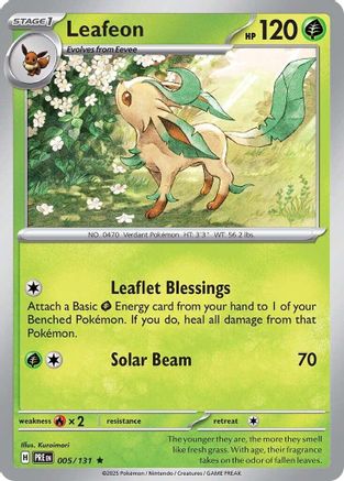 Leafeon 005/131 - Holofoil SV Prismatic Evolutions - Rare