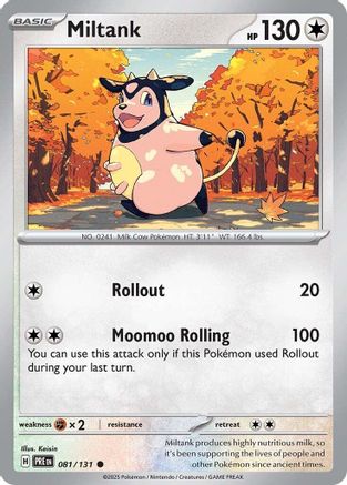 Miltank 081/131 - Reverse Holofoil SV Prismatic Evolutions - Common