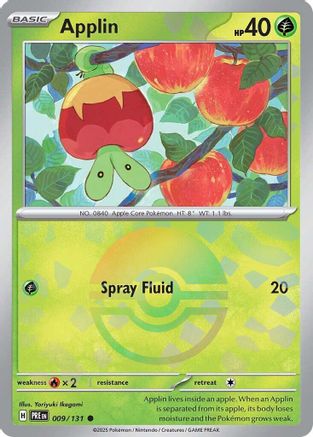 Applin (Poke Ball Pattern) 009/131 - Holofoil SV Prismatic Evolutions - Common