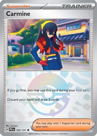 Carmine (Poke Ball Pattern) 103/131 - Holofoil SV Prismatic Evolutions - Uncommon