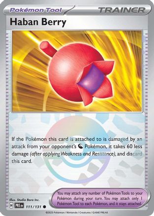Haban Berry (Poke Ball Pattern) 111/131 - Holofoil SV Prismatic Evolutions - Common