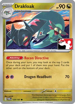 Drakloak 129/167 - Holofoil Prize Pack Series Cards - Common