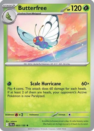 Butterfree 003/159 - Holofoil SV09 Journey Together - Rare