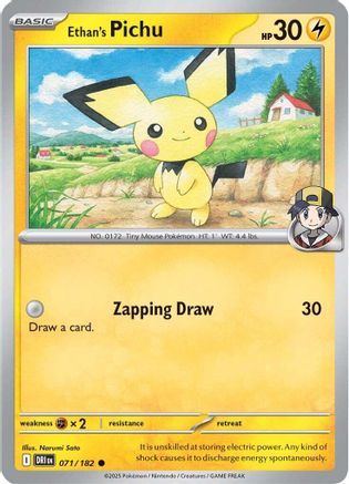Ethan's Pichu 071/182 SV10 Destined Rivals - Common