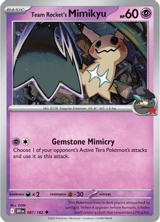 Team Rocket's Mimikyu 087/182 SV10 Destined Rivals - Uncommon