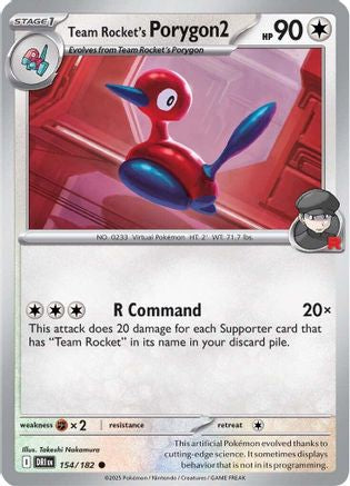 Team Rocket's Porygon2 154/182 SV10 Destined Rivals - Common