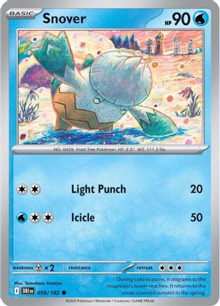 Snover 059/182 - Reverse Holofoil SV10 Destined Rivals - Common