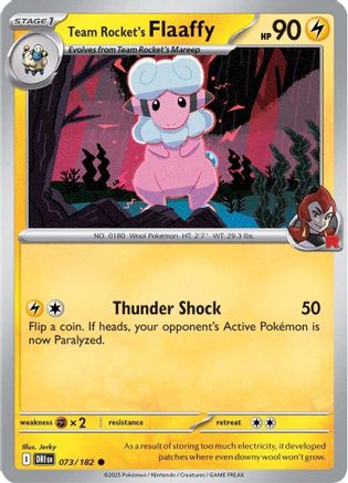 Team Rocket's Flaaffy 073/182 SV10 Destined Rivals - Common