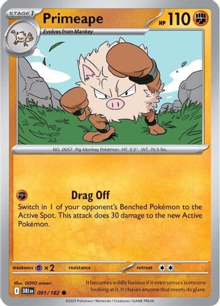 Primeape 091/182 SV10 Destined Rivals - Common