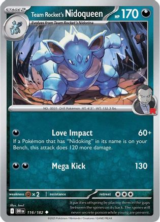 Team Rocket's Nidoqueen 116/182 SV10 Destined Rivals - Uncommon