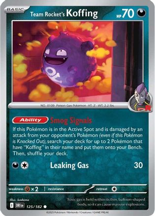 Team Rocket's Koffing 125/182 SV10 Destined Rivals - Common