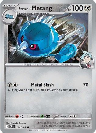 Steven's Metang 144/182 - Reverse Holofoil SV10 Destined Rivals - Uncommon