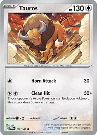 Tauros 152/182 - Reverse Holofoil SV10 Destined Rivals - Common