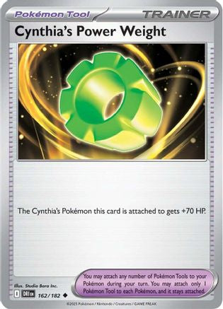 Cynthia's Power Weight 162/182 - Reverse Holofoil SV10 Destined Rivals - Uncommon