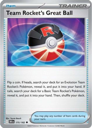 Team Rocket's Great Ball 175/182 - Reverse Holofoil SV10 Destined Rivals - Uncommon