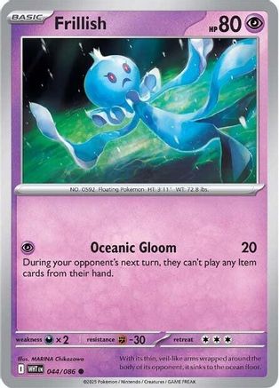 Frillish 044/086 - Reverse Holofoil SV White Flare - Common