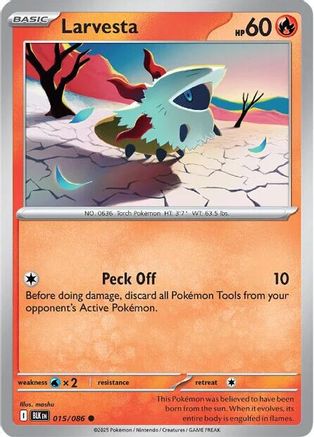 Larvesta 015/086 - Reverse Holofoil SV Black Bolt - Common