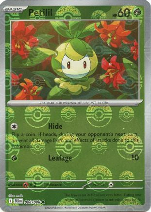 Petilil (Poke Ball Pattern) 006/086 - Holofoil SV Black Bolt - Common