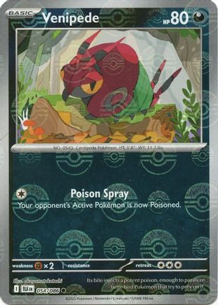 Venipede (Poke Ball Pattern) 054/086 - Holofoil SV Black Bolt - Common