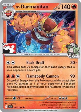 N's Darmanitan 027/159 - Holofoil Prize Pack Series Cards - Uncommon