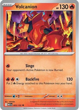 Volcanion 025 - Reverse Holofoil ME01 Mega Evolution - Uncommon