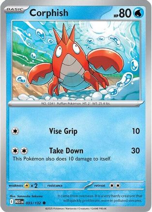 Corphish 033 - Reverse Holofoil ME01 Mega Evolution - Common