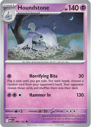 Houndstone 066/132 - Reverse Holofoil ME01 Mega Evolution - Uncommon