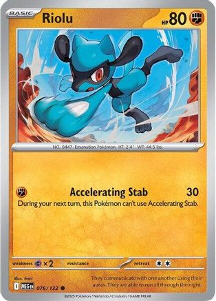 Riolu 076 - Reverse Holofoil ME01 Mega Evolution - Common