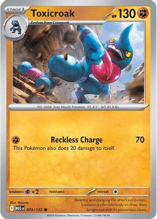 Toxicroak 079 - Reverse Holofoil ME01 Mega Evolution - Common