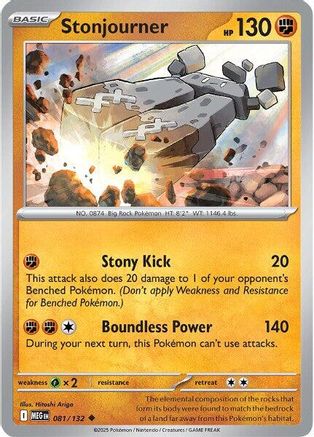 Stonjourner 081 - Reverse Holofoil ME01 Mega Evolution - Uncommon