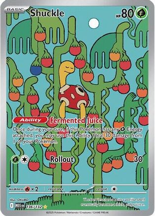 Shuckle 136/132 - Holofoil ME01 Mega Evolution - Shiny Rare